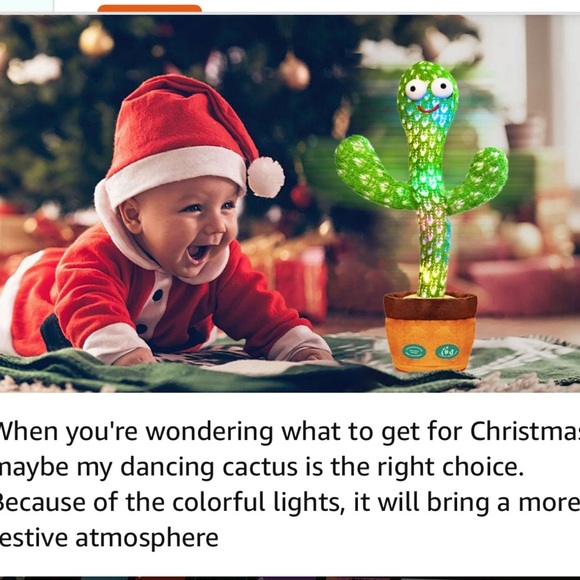 Dancing Cactus Toy Talking Cactus Baby Toys,Singing Mimicking Cactus Toy - Picture 7 of 8